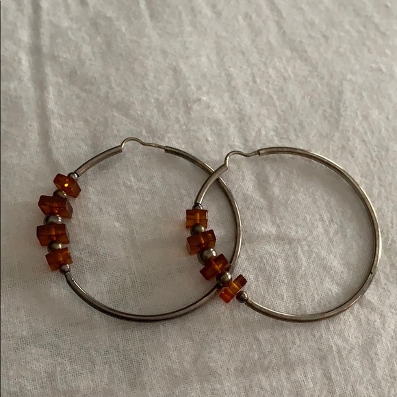 Amber and SS hoops - Picture 2 of 3